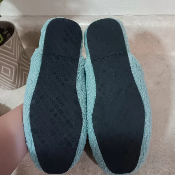 Bombas Women's Sunday Mule Slipper Sherpa Cozy Light Blue Size 9 - Picture 5 of 6